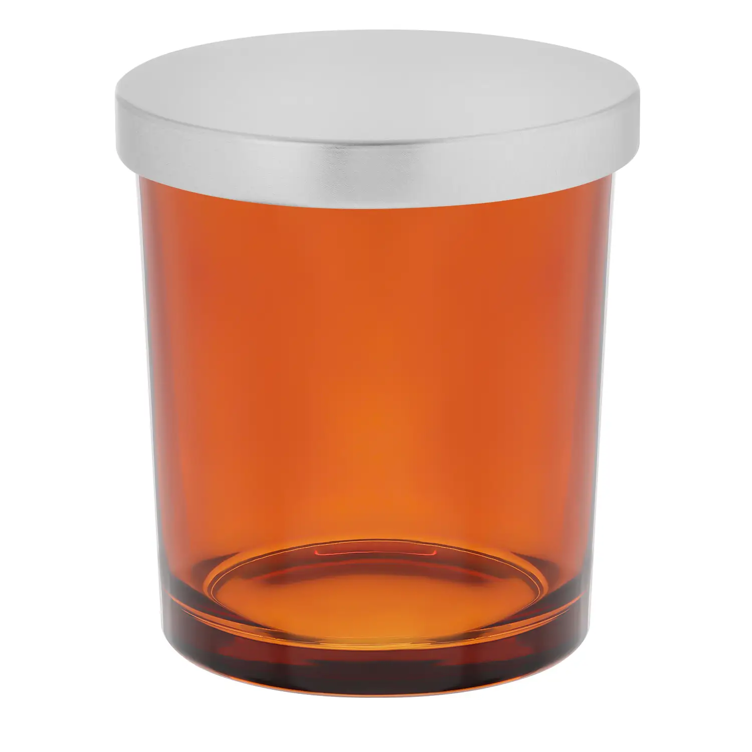 Recipient din sticlă Ambrată pentru lumânări 300 ml - imagine 4