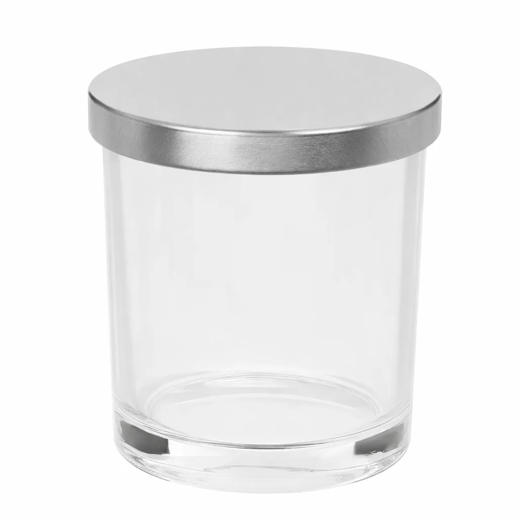 Container de sticla pentru lumanari Transparent 300 ml - imagine 3